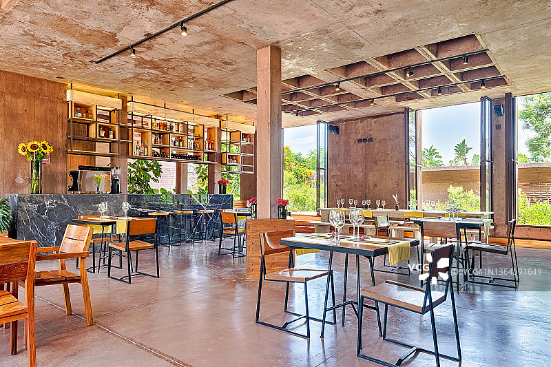 墨西哥特波斯特兰精品水疗度假酒店内的餐厅图片素材