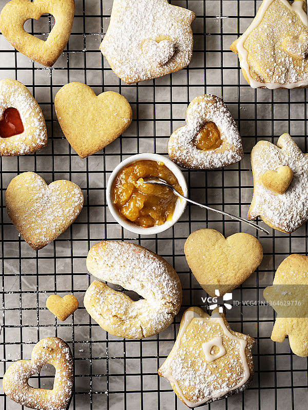 果酱曲奇、林兹曲奇、圣诞曲奇图片素材