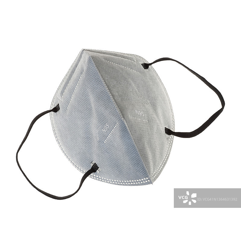 用于在疫情期间提供防护的灰色N95/FFP2口罩图片素材
