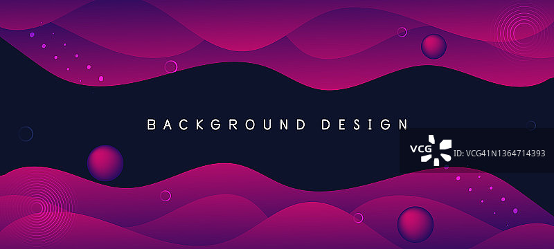 抽象蓝红色渐变流体波浪背景与几何形状，现代未来主义背景，可用于着陆页、书籍封面、宣传册、宣传单、杂志、任何品牌、banner、页眉、演示文稿和壁纸背景图片素材