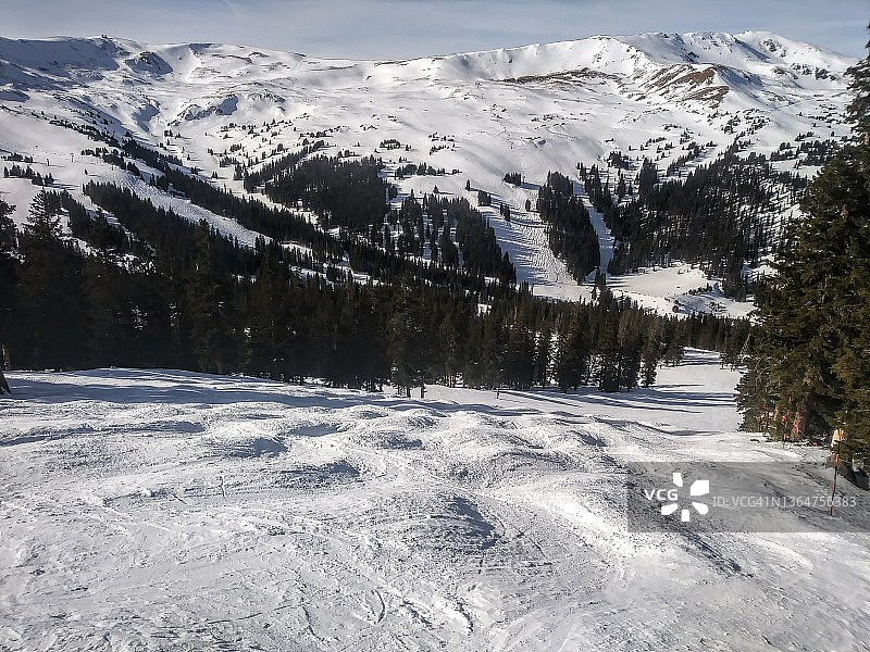 美国落基山脉科罗拉多州滑雪运动图片素材