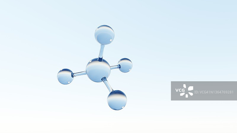 空气中漂浮的透明甲烷分子图片素材