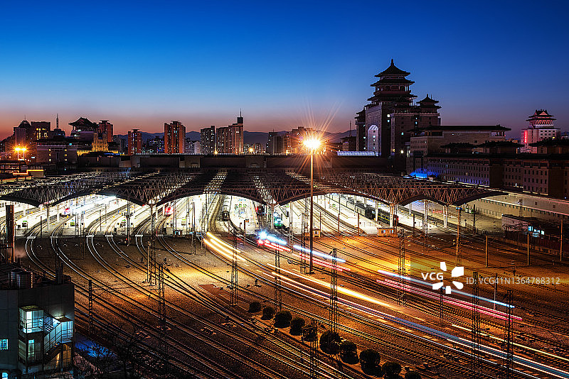 中国北京火车站枢纽图片素材