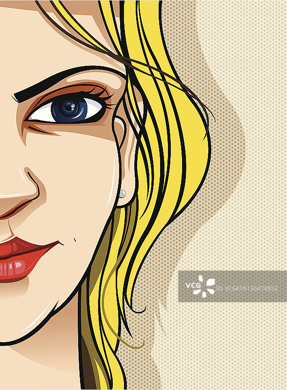 漫画女人图片素材