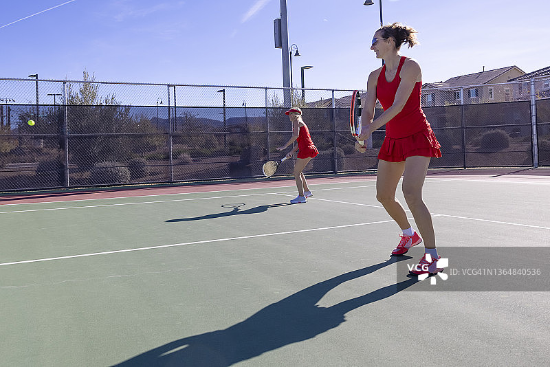 网球双打图片素材