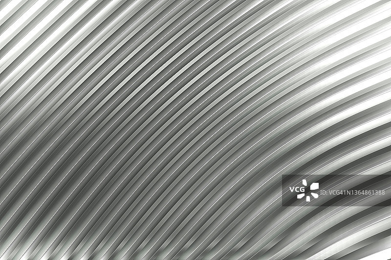 未来主义条纹银色金属背景，带复制空间的抽象背景，三维图图片素材