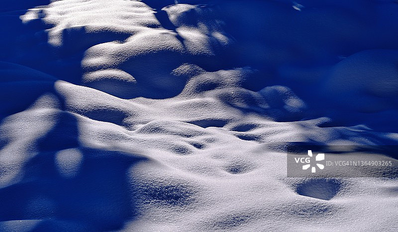 雪地里的光影图片素材