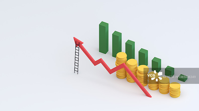 具有增长图表的商业趋势概念图片素材