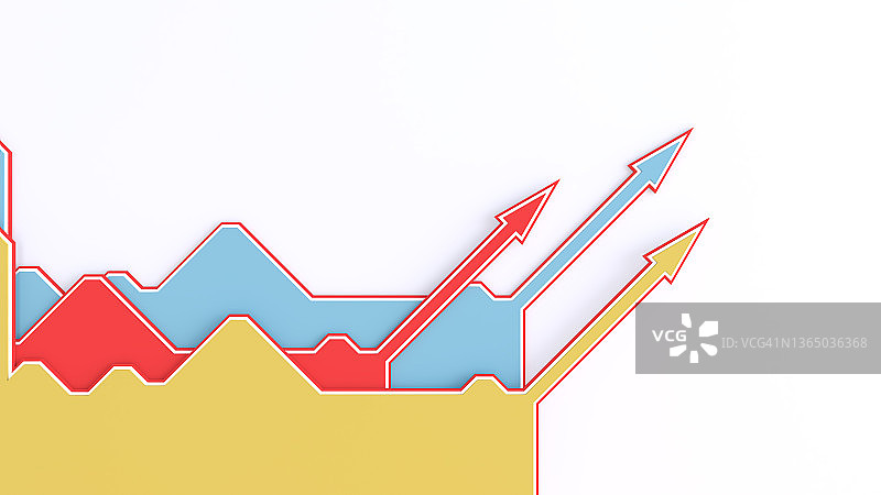 具有增长图表的商业趋势概念图片素材