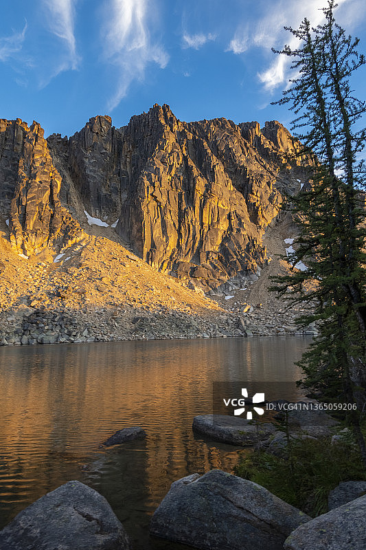 上大教堂湖日落图片素材