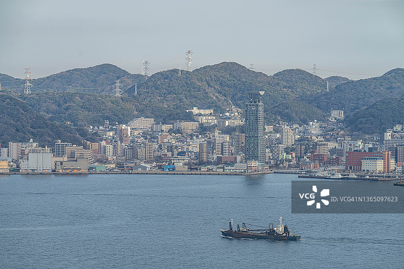 日本福冈县的关门海峡图片素材