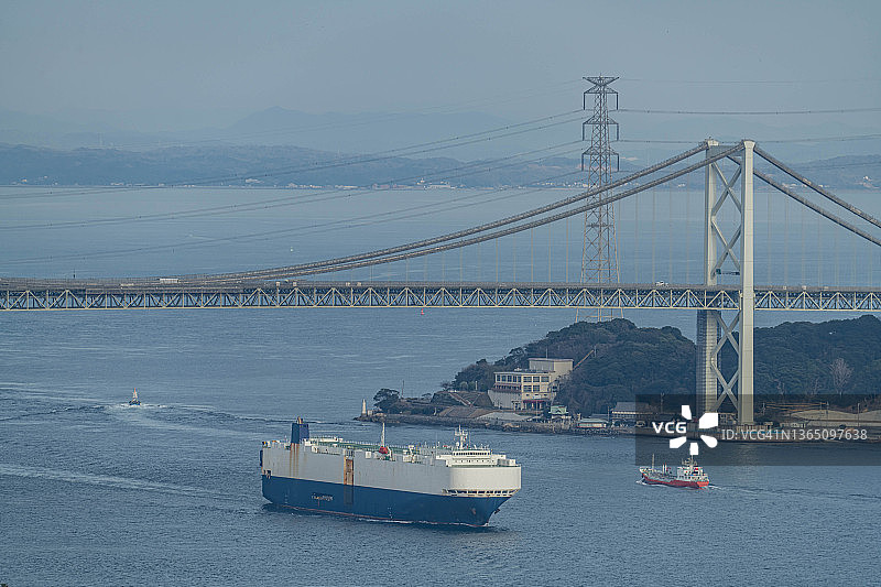 日本福冈县的关门海峡图片素材