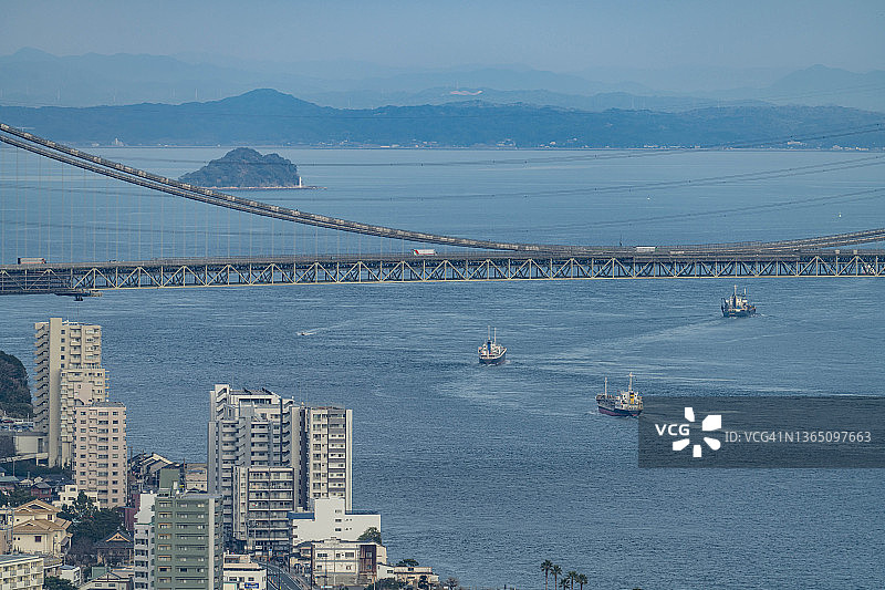 日本山口县关门海峡图片素材