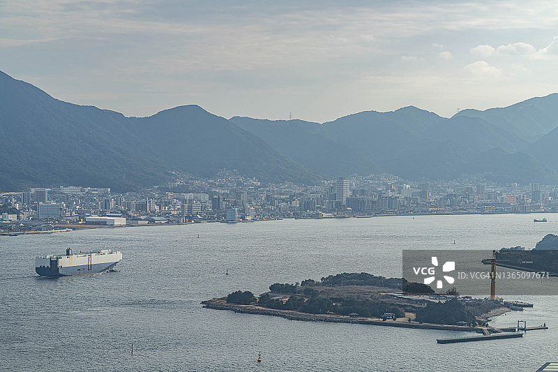 日本福冈县的关门海峡图片素材