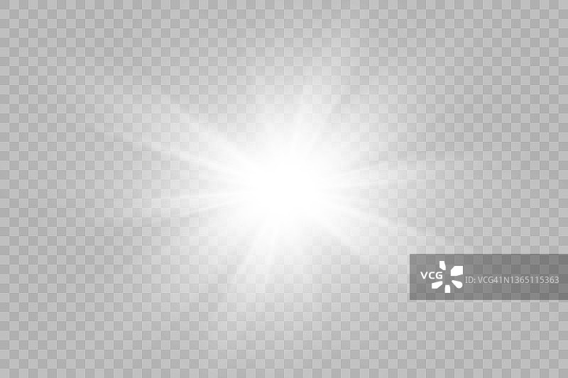透明阳光特殊镜头光晕光效矢量图图片素材
