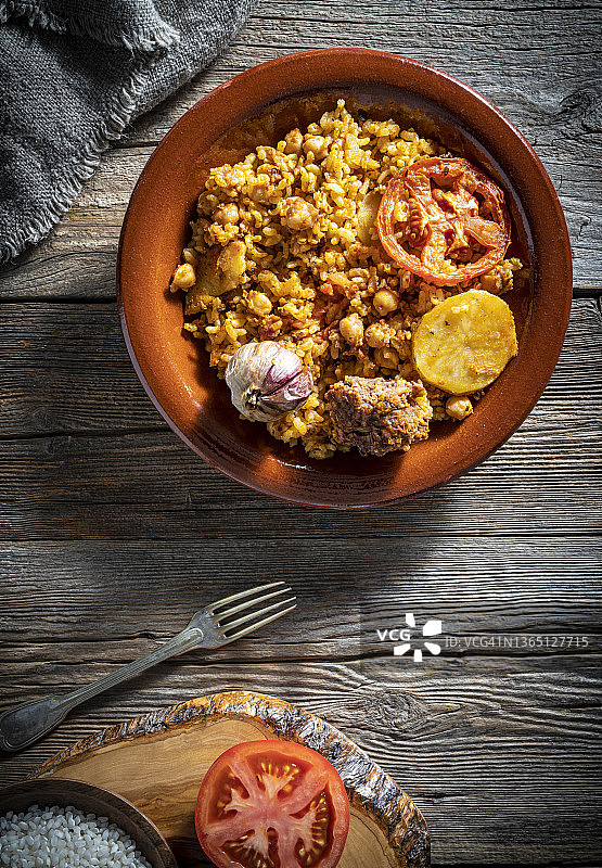 烤米饭纯素食谱图片素材