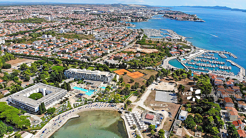 扎达尔博里克老城区航拍景色图片素材