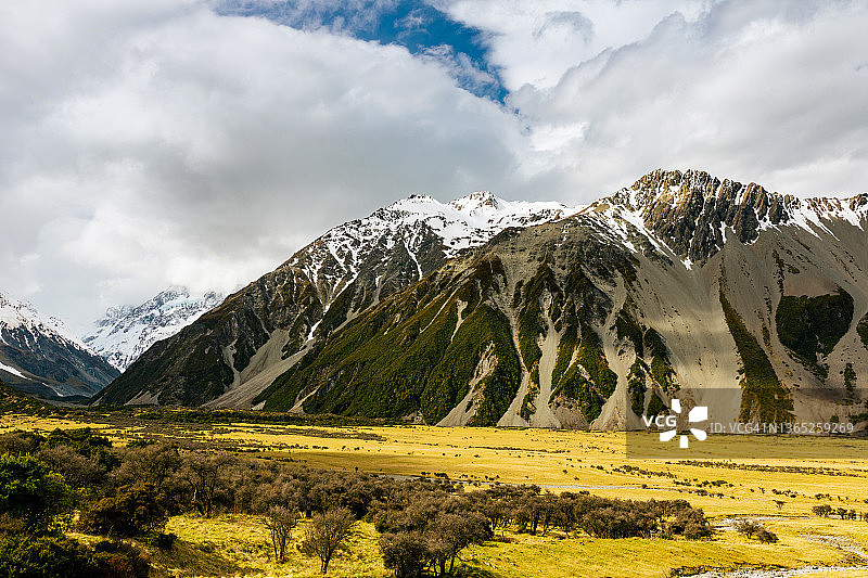 库克山国家公园韦克菲尔德山，新西兰图片素材