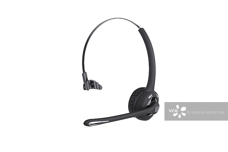 白色背景上隔离的无线耳机图片素材