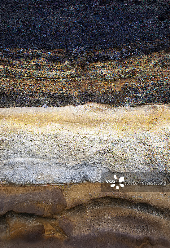 被侵蚀的沙子和熔岩岩石面图片素材