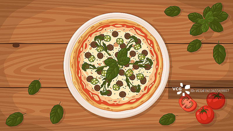 意式卡雷蒂耶拉披萨图片素材