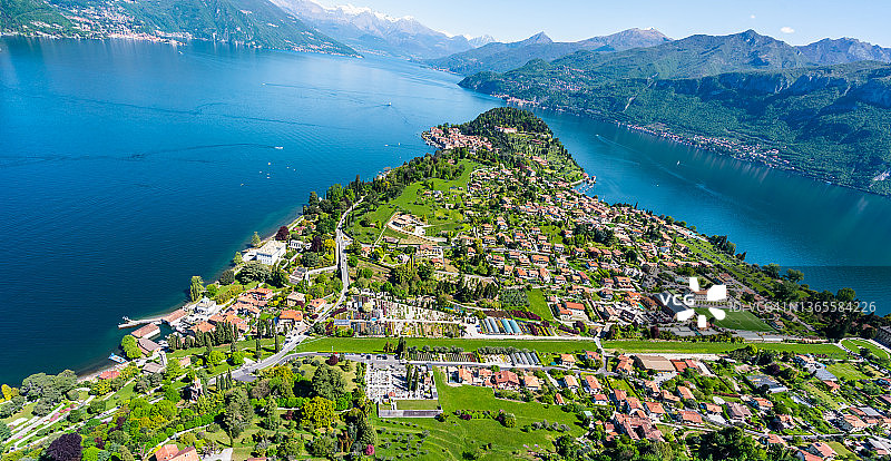 意大利科莫湖贝拉焦半岛景观图片素材