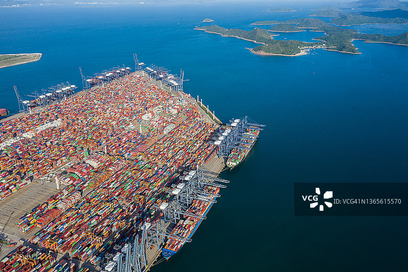 集装箱港口航拍图片素材
