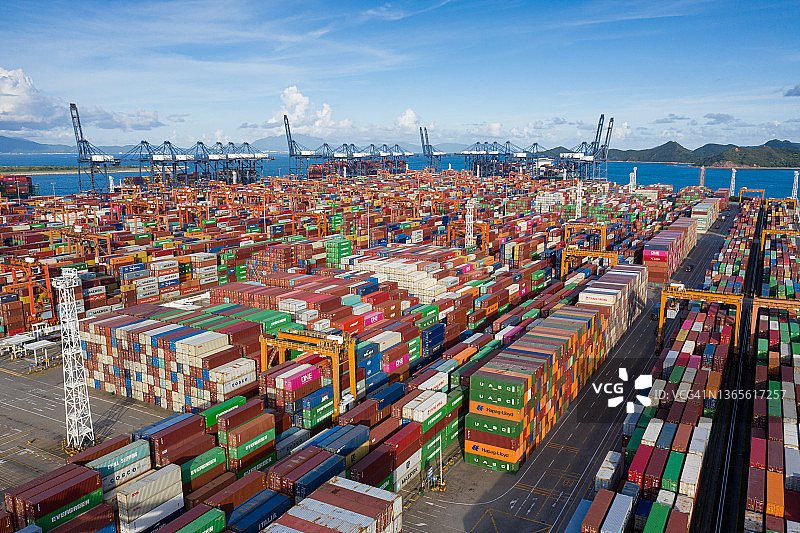 集装箱港口航拍图片素材