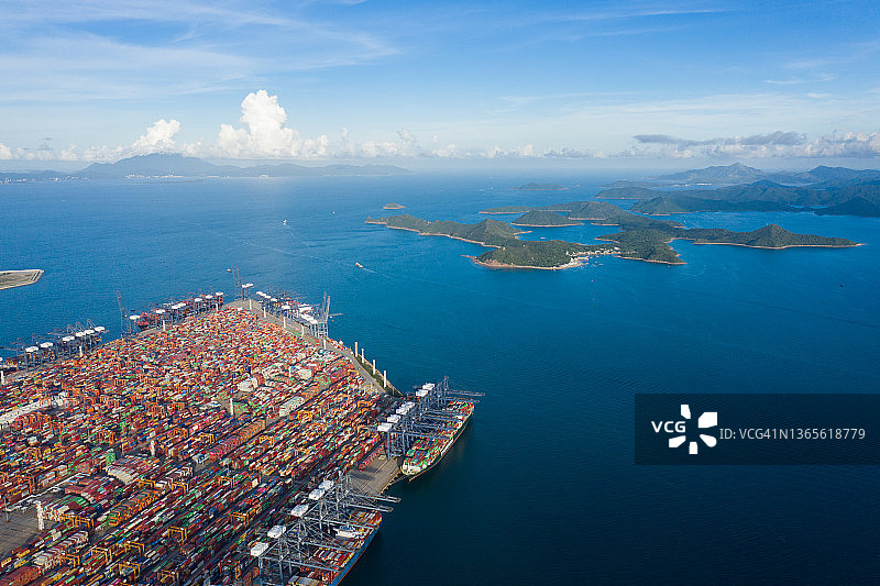 集装箱港口航拍图片素材