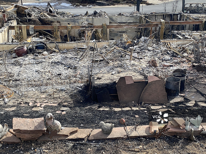 科罗拉多州路易斯维尔的马歇尔火灾图片素材