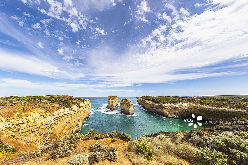 澳大利亚维多利亚州：洛克阿德峡谷上空的夏日天空图片素材