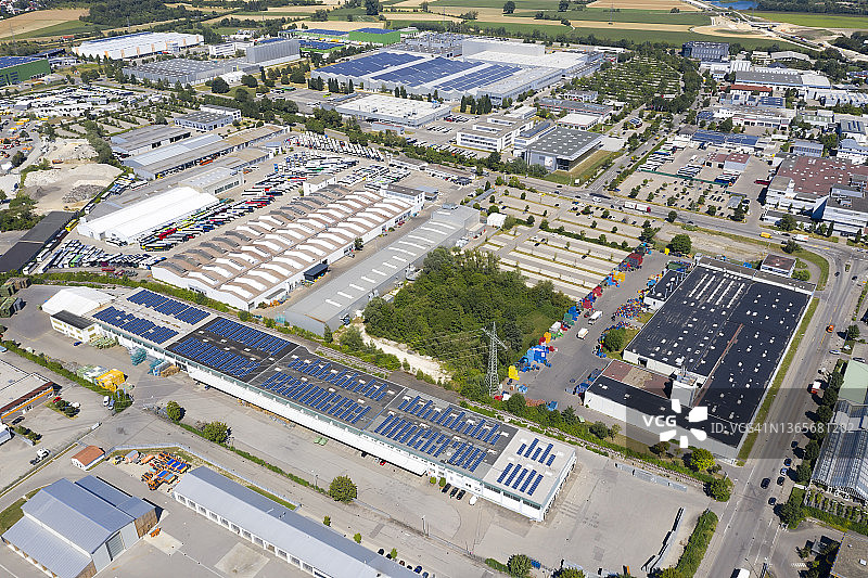 工业区鸟瞰图图片素材