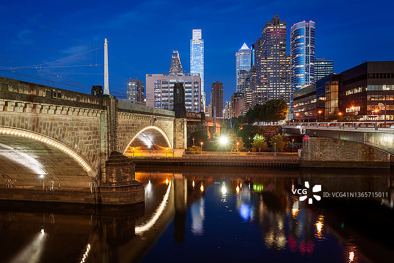 约翰·肯尼迪大道大桥，费城，宾夕法尼亚州，美国图片素材