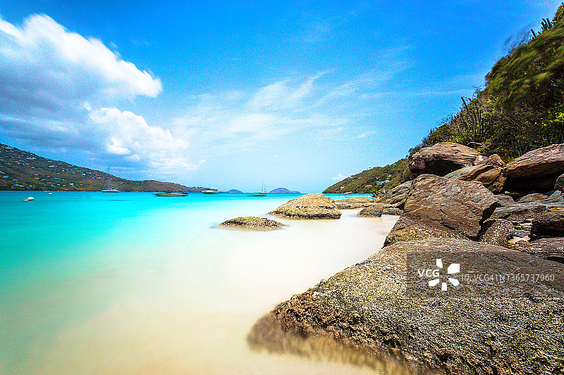 白色沙滩美景图片素材