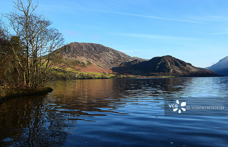坎布里亚郡湖区恩纳代尔湖图片素材