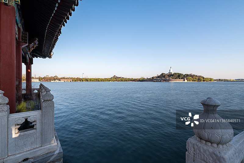 中国北京著名旅游景点北海公园图片素材