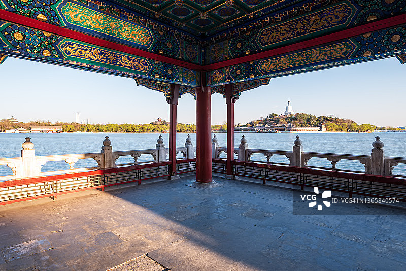 中国北京著名旅游景点北海公园图片素材