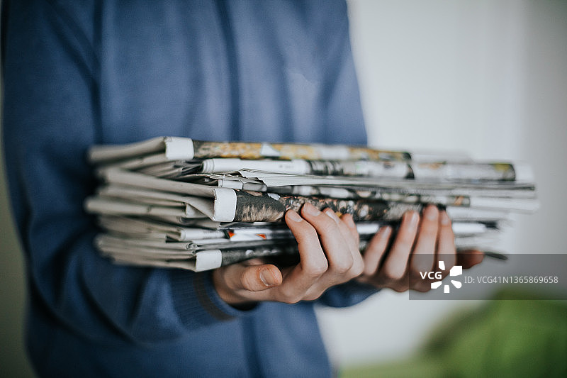 可回收报纸图片素材