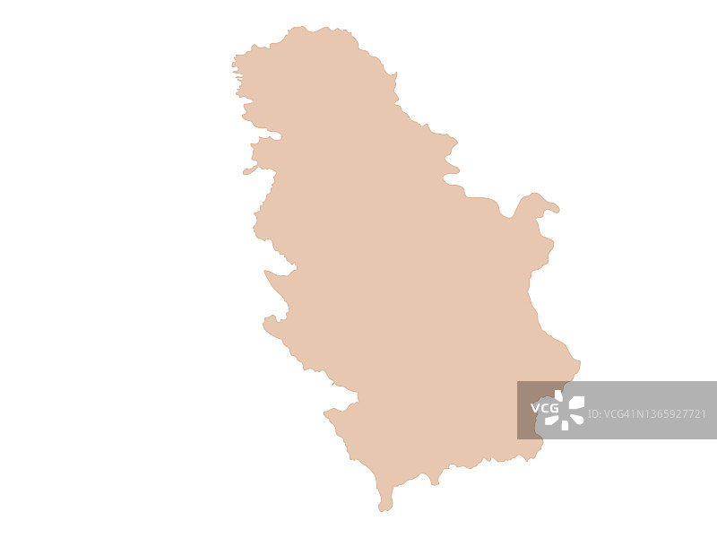 塞尔维亚地图图片素材