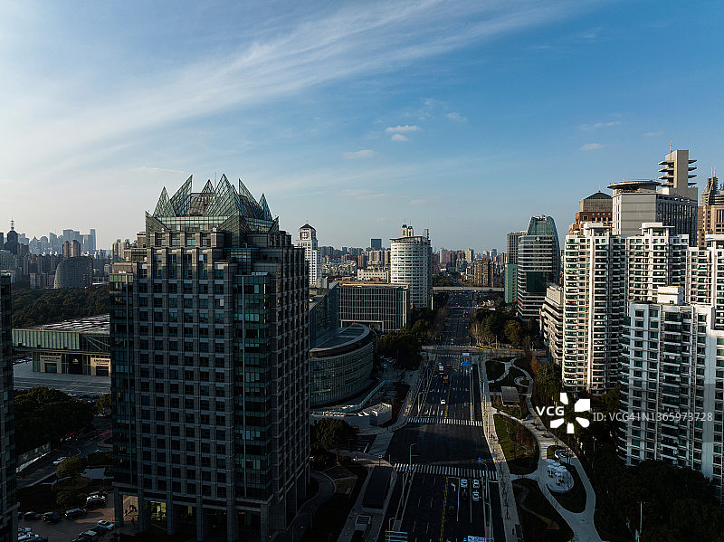 上海浦东世纪广场高视角图图片素材