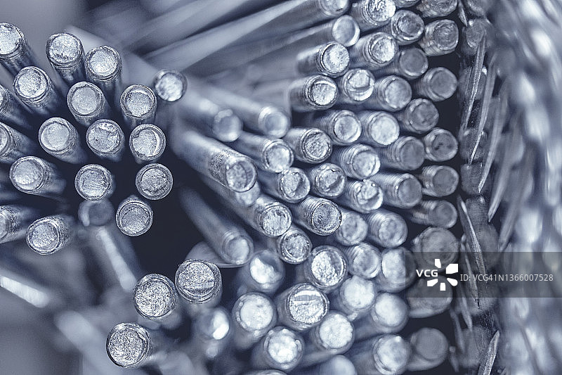 蓝色抽象背景铁钉材质图片素材