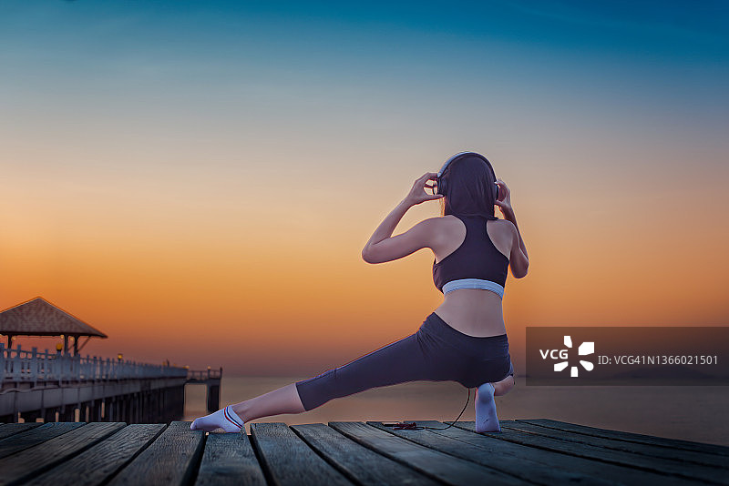 日落放松模式图片素材