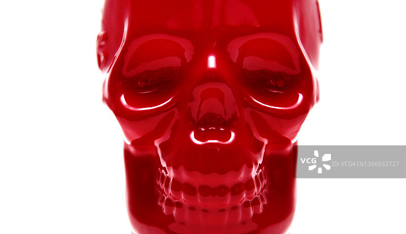 红色骷髅面具和文案空间图片素材