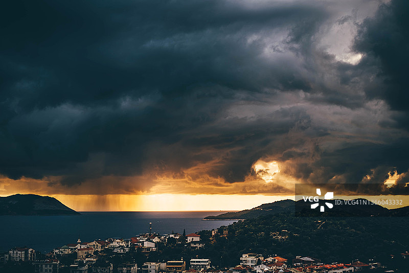 安塔利亚卡什航拍图片素材