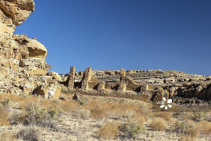 查科文化国家历史公园的小奇基塔大厦遗址图片素材