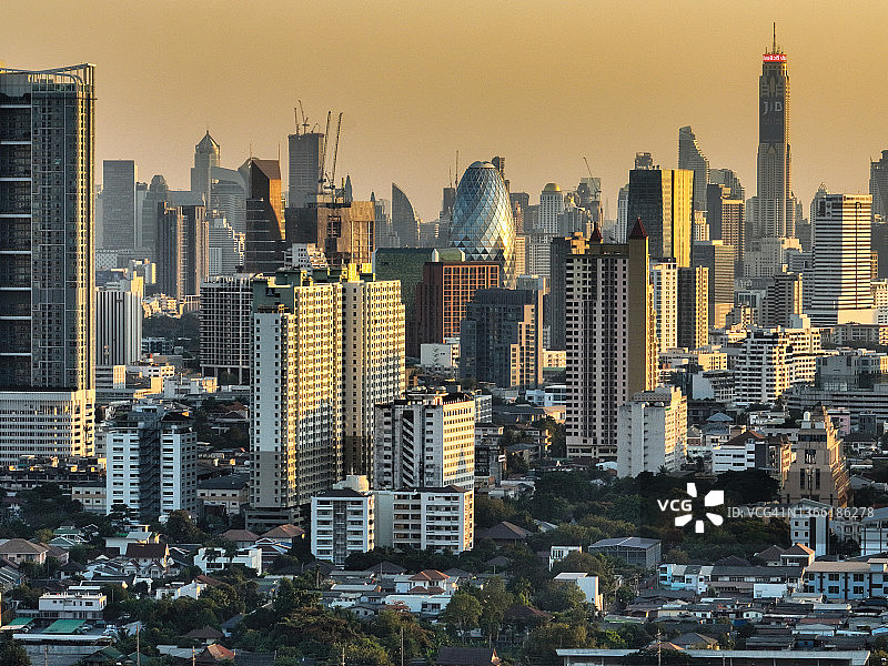 泰国曼谷高楼大厦日落景色图片素材