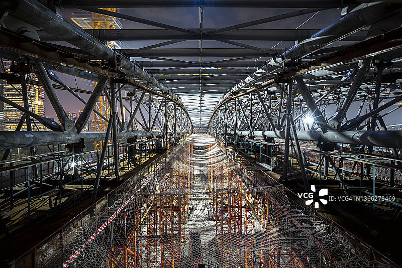 市中心的新建筑工地图片素材