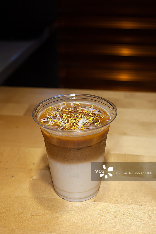 桂花冰拿铁图片素材