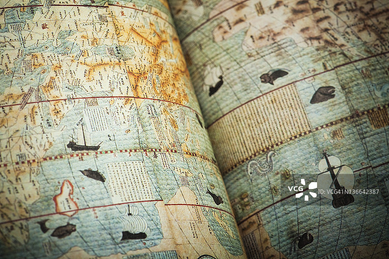 中国古代世界地图图片素材