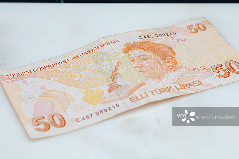 土耳其里拉纸币图片素材